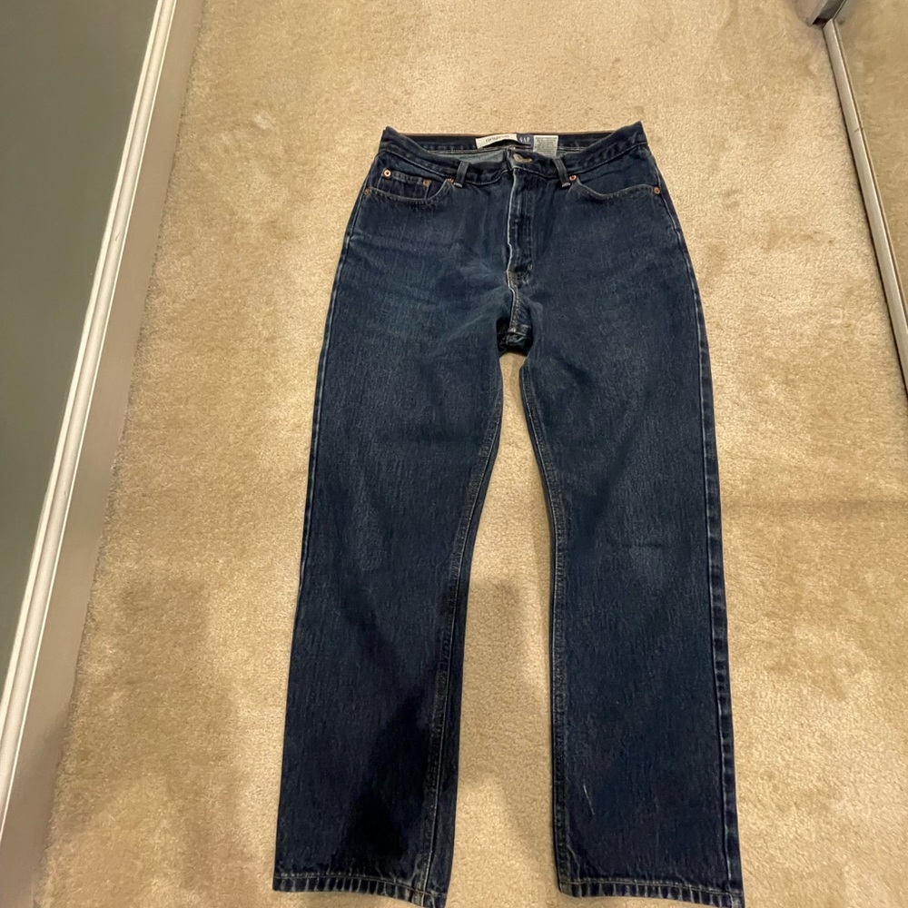 Vintage Original Fit Gap heavier Jeans size 12 Ankle dark blue.  My closet